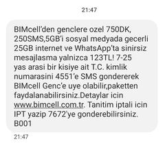 BİMCell GENÇ Paketine Hoşgeldin Deyin! (20 GB + 5 GB =123₺)