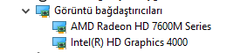  AMD RADEON 7670M'in 7600M SERIES OLARAK GÖRÜNMESİ