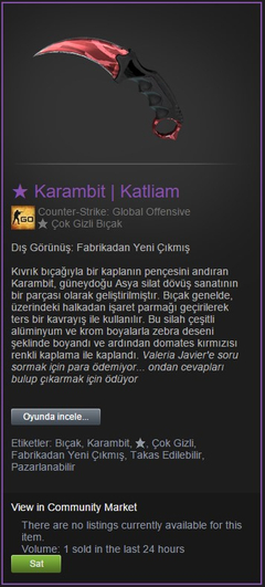  SATILIK M9 DOPPLER (FN) + KARAMBİT KATLİAM (FN)