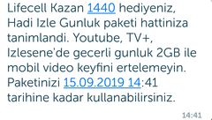 Lifecell hediye 'Hadi' paketi | Her ayın 14'ü saat 14:40'ta