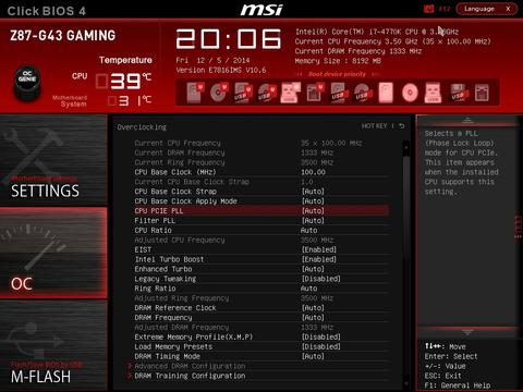 MSI Z87 G43 i7 4770K OC Sorun