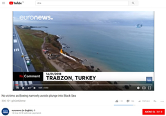 Trabzon’da pistten çıkan Pegasus uçağının korkutucu drone görüntüleri