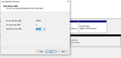 Ayrılmamış disk bölümünü biçimlendiremiyorum