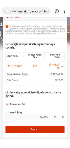 Aktifbank Nkolay Bono faiz oranı %18,50