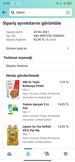 Amazon.com.tr'de gıda kategorisinde 20 TL indirim kampanyası yeniden başladı