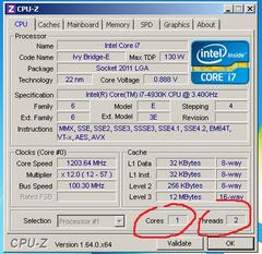  i7 4930K sadece 1 çekirdek 1200mhz görünüyor.