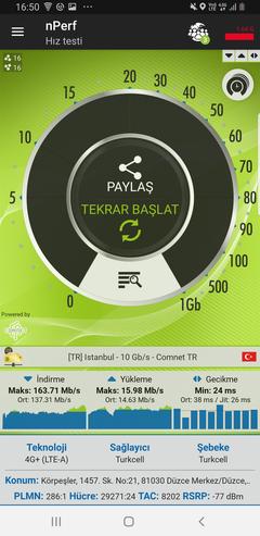 TÜM OPERATÖRLER 4,5G HIZ TESTİ [ANA KONU] 5G YE DOĞRU ADIM ADIM