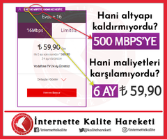 İnternette Kotaya, Kısıtlamaya, Düşük Hıza, Fahiş Fiyatlara Hayır!