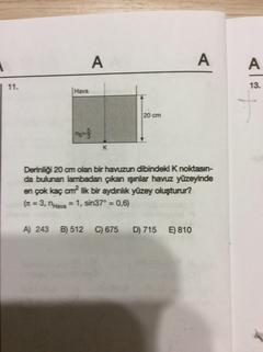  Karışık fizik soruları