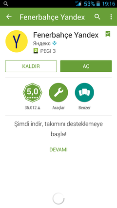 Fenerbahçe yandex Android uygulaması çıktı...