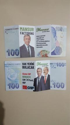 ANKARA'DA YERLERE ATILAN 100 LİRALIK BANKNOTLAR