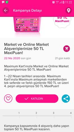 Maximum Market/Online Market 4x150  Toplam 50 MaxiPuan