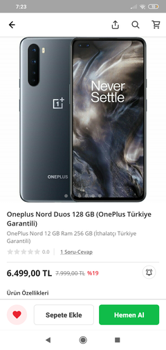 OnePlus 7000 tl Altı Modelleri