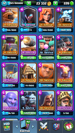 Clash Royale 12 LVL ilk sahibinden SATILIK hesap