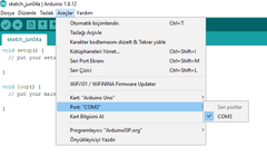 Arduino uno kartı için derleme hatası [ÇÖZÜLDÜ]