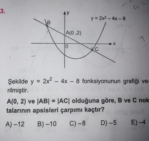 Karekök LYS Parabol sorular