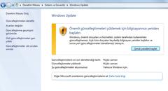  Windows 7 güncelleştirme sorunu