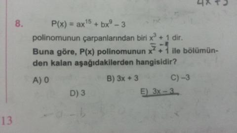 Karekök Polinom Sorularım 3 Adet