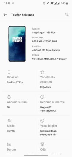 | OnePlus 7T VE 7T PRO |    [ANA KONU  & KULLANICILAR KULÜBÜ](GÜNCELLENDİ)