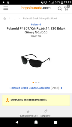 Hepsiburada baonline optik Güneş gözlüklerinde %50 indirim