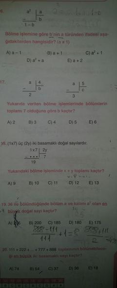  Bir kaç ygs matematik sorum