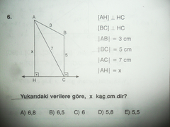 Basit bir dik üçgen sorusu