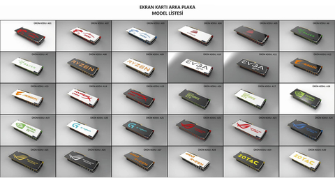Ekran Kartı Backplate (RGB Ledli) Özel Yapım