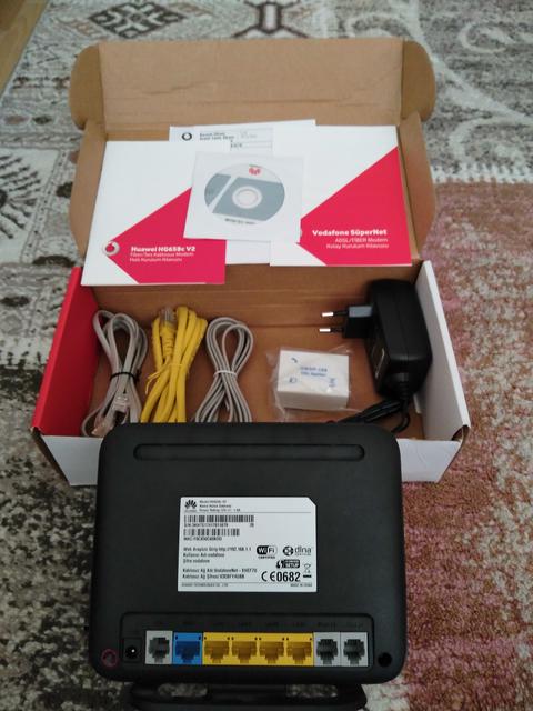 Huawei hg658c V2 Adsl/VDSL/Fiber uyumlu Modem.