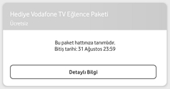 Vodofone Red TV 12 Ay Ücretsiz + TV İçin 2GB Internet Yeniden