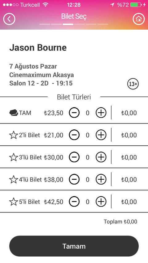 Cinemaximum İnternetten Avantajlı Biletler Kampanyası (5-6 liraya biletler)