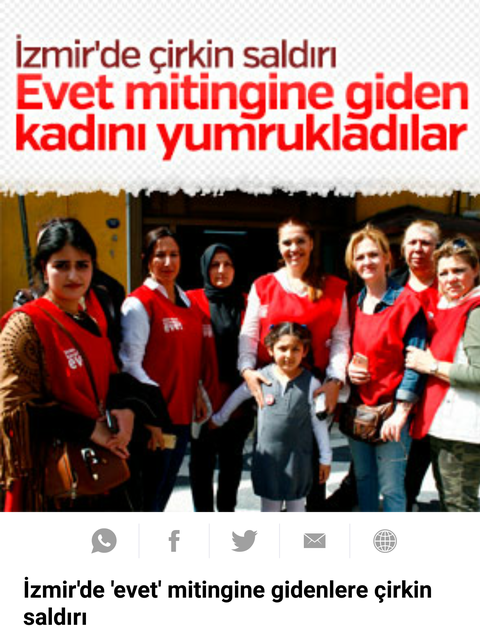 Mitinge giden bayana çirkin saldırı