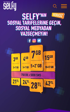 TÜRK TELEKOM SELFY SOSYAL PAKETLER 5+2GB 28 TL !!!