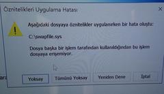 Swapfile.sys hatası