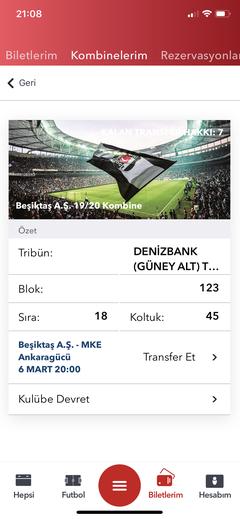 Beşiktaş Kombine ve Bilet Devretme [Ana Konu]