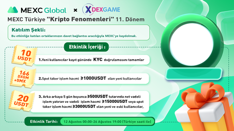 MEXC AJANS ETKİNLİGİ ÜYE OLUP KYC YAPAN HERKEZE 10 $ BONUS!!