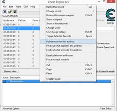  Cheat engine pointer scan for this address