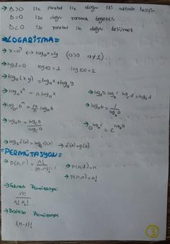  Lys matematiğin tüm formüllerini bir başlık altında topluyorum