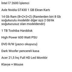 Yeni bir pc alacamda donanimsal bir bilgin yok yardim.