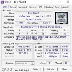 9900KS & Msi Meg Z390 Godlike All Core 7478 Mhz!!!