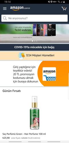 Amazon.com.tr 100/20 İndirim Kodu