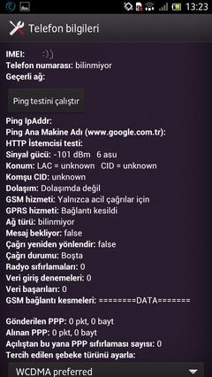  Xperia Özel menülere giriş