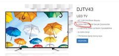 2099 TL Dijitsu DJTV501 50'' 120 Ekran 4K Uydu Alıcılı Ve Tunerli LED TV