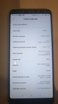 (SATILDI) 4/64GB MAVİ RENK 6 AYLIK XIAOMI REDMI 5 PLUS + KILIFLAR