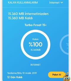 Turkcell GNÇ Fırsat Pro --> 14GB + 1000DK + 250SMS + Sosyal Medya'da Geçerli 5GB 59 TL!