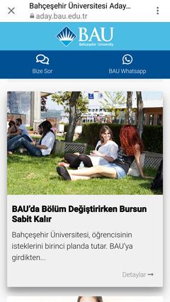 Bahçeşehir Üniversitesi Burs Sistemi Hk.