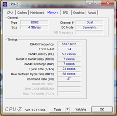  1066MHZ Ram 800 MHZ Görüyor.