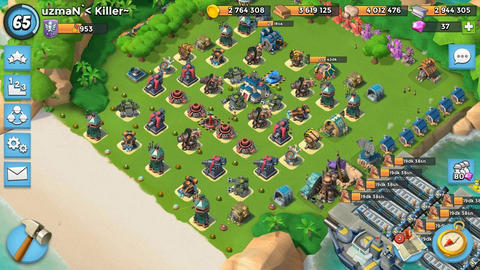 Satılık 65 lvl boom beach