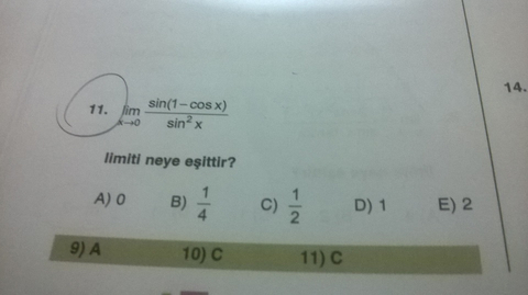 Apotemi'den Seçme LİMİT Soruları