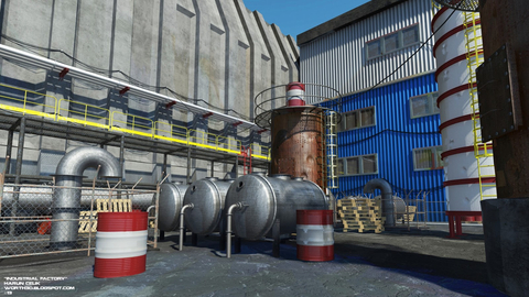 'Endüstriyel Fabrika' ilk ciddi 3ds max çalışmam