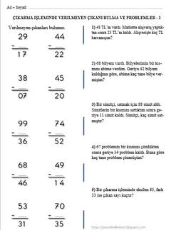 İLKOKULLAR İÇİN ETKİNLİK TEST VE UYGULAMALAR